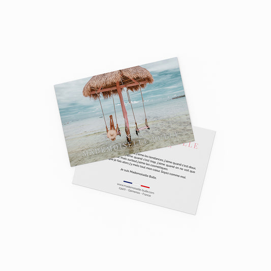 Carte mademoiselle bulle (lot de 15)